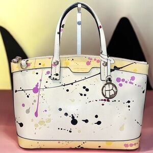 Henri Bendel West 57th Ltd Edition Splatter Paint Satchel Bag